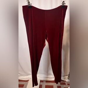 Exact Change vintage velvet, deep red pants 18 inches width in the waist